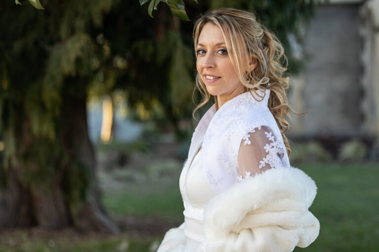 portrait de la mariée le jour de son mariage