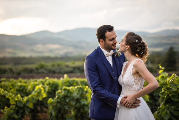 couple de mariés au domaine de Bellevue