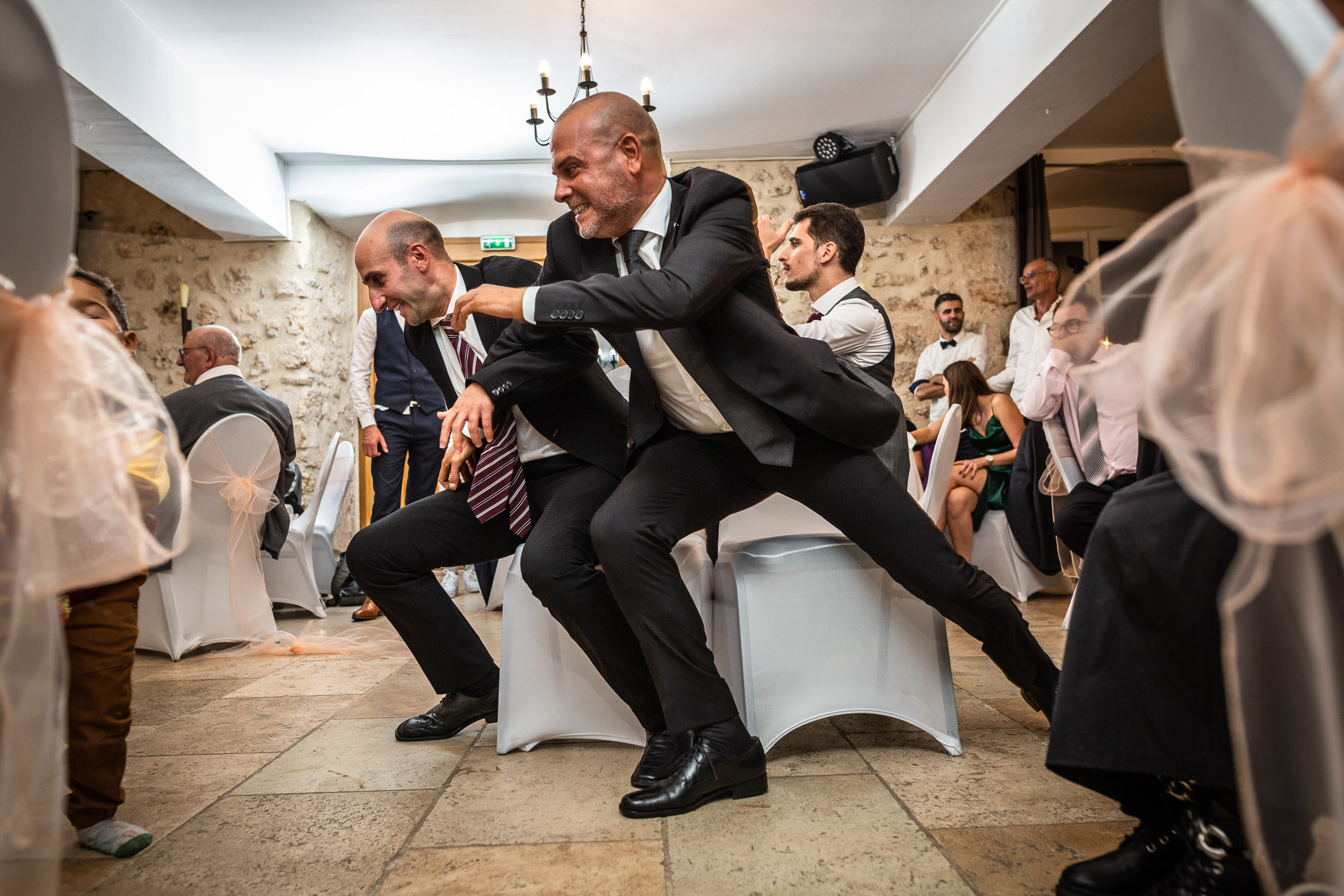 jeu lors de la soirée de mariage au château des anges